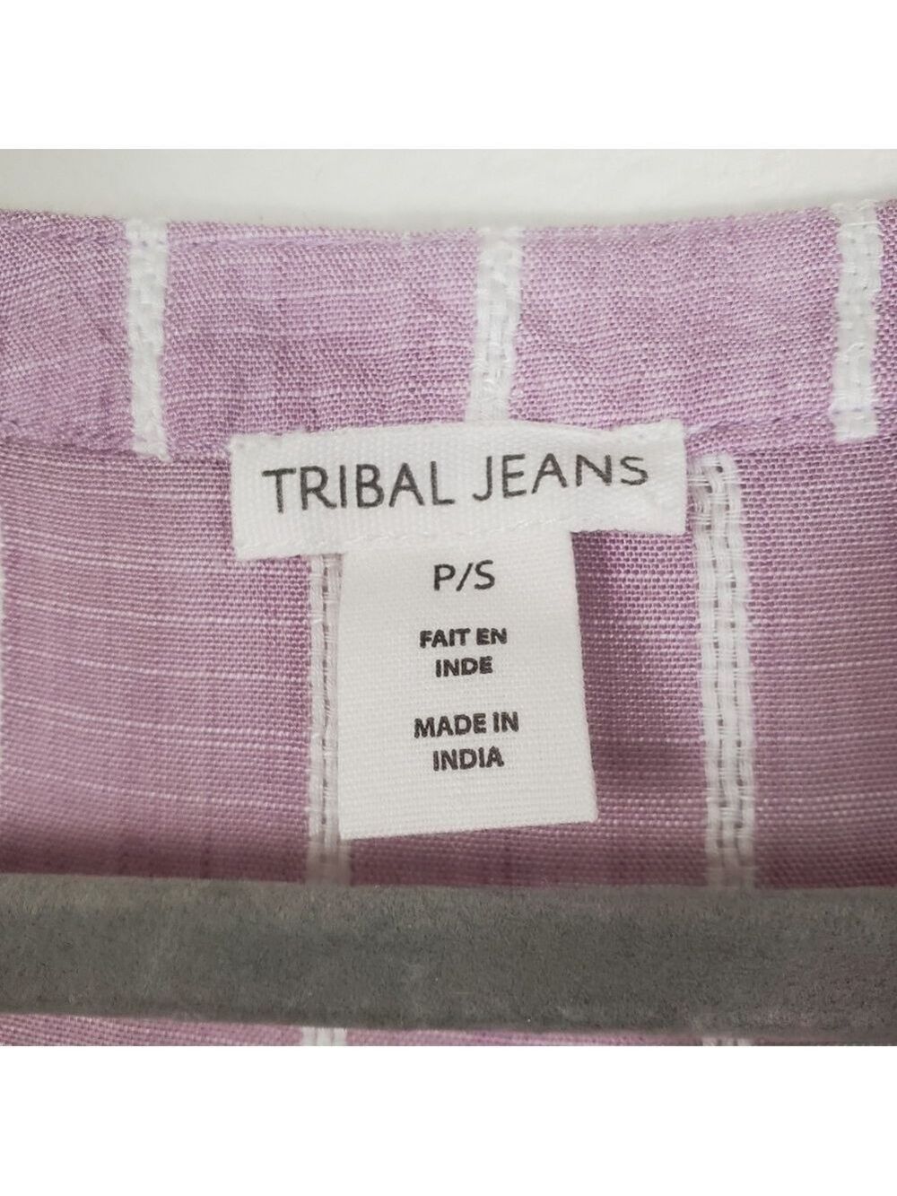 Tribal Jeans Dress Petite Small Women's Boho Ruffle Spring Pastel - Picture 6 of 11
